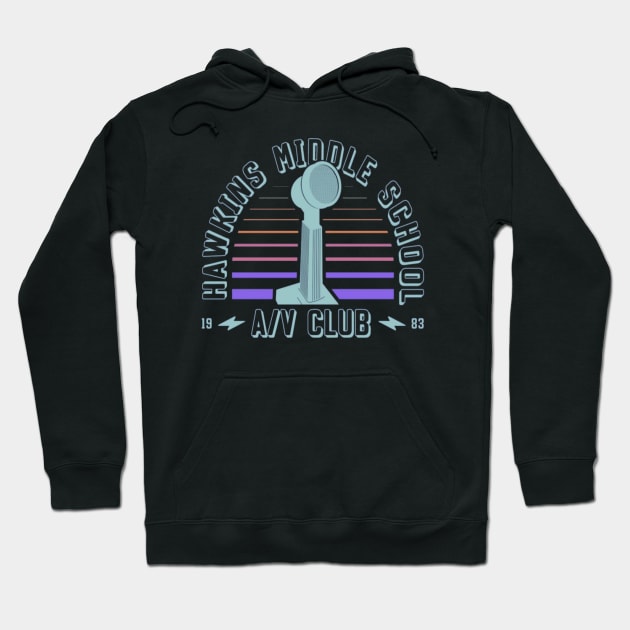 Hawkins Middle School A/V Club Hoodie by wls